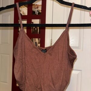 SHEIN Brown Ribbed Camisole
